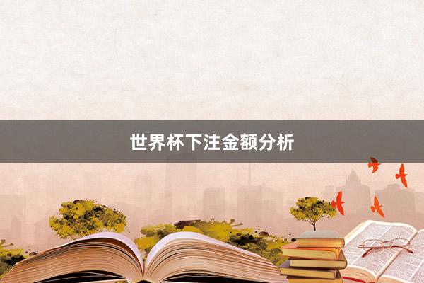 世界杯下注金额分析